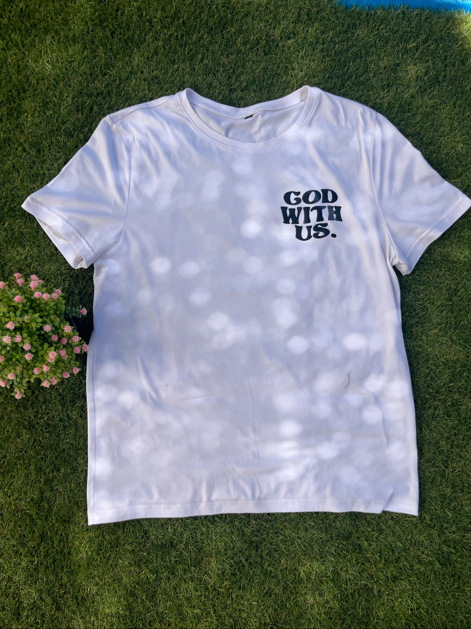 Witte Streetwear T-shirt God With Us – photo 2
